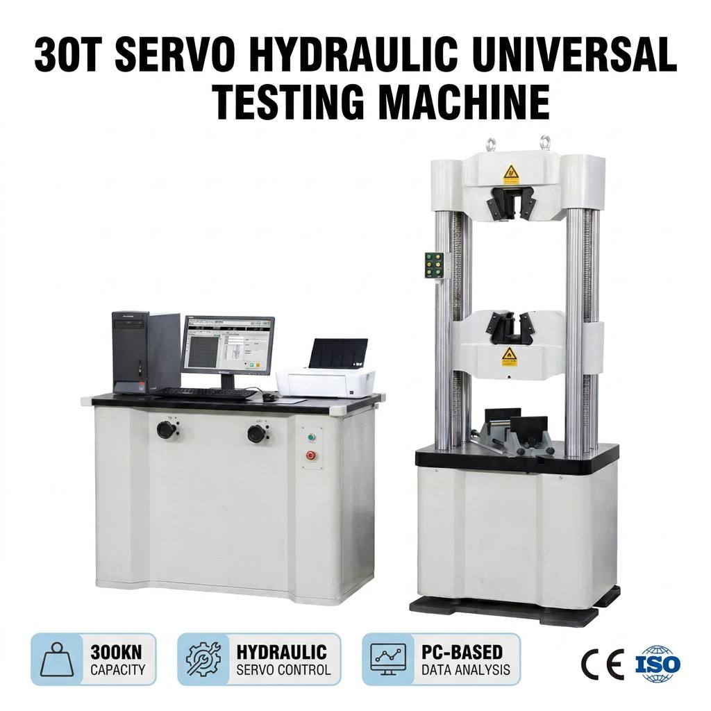 Double Column Hydraulic Universal Tensile Testing Machine Metal Rebar Tensile Compression Bending Tester