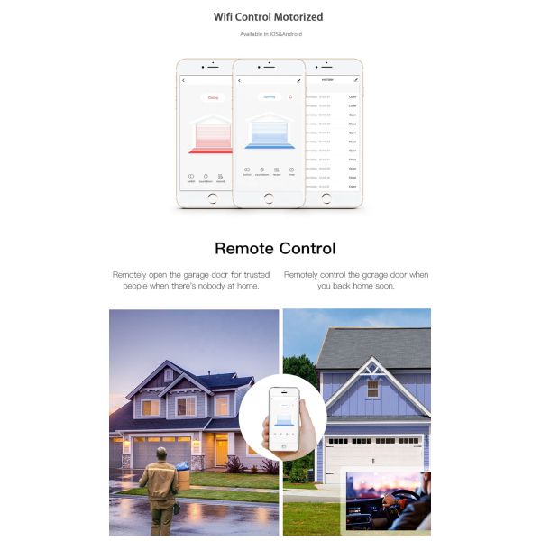 tuya WiFi remote control garage door opener controller switch, work with google home