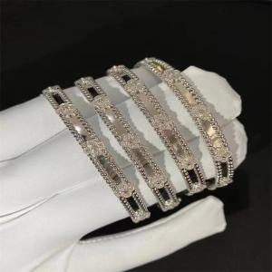China Custom HK Setting Jewelry VCA bracelet 18k White Gold Diamond Bracelet on sale
