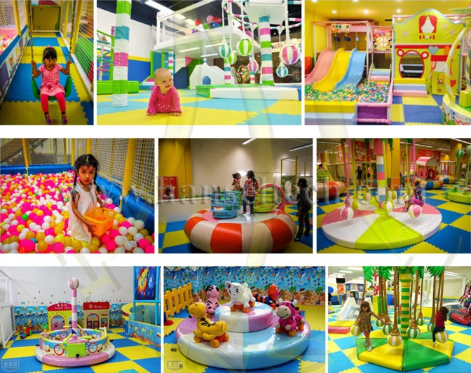 Hansel amusement rides manufacturer baby electric soft play carousel