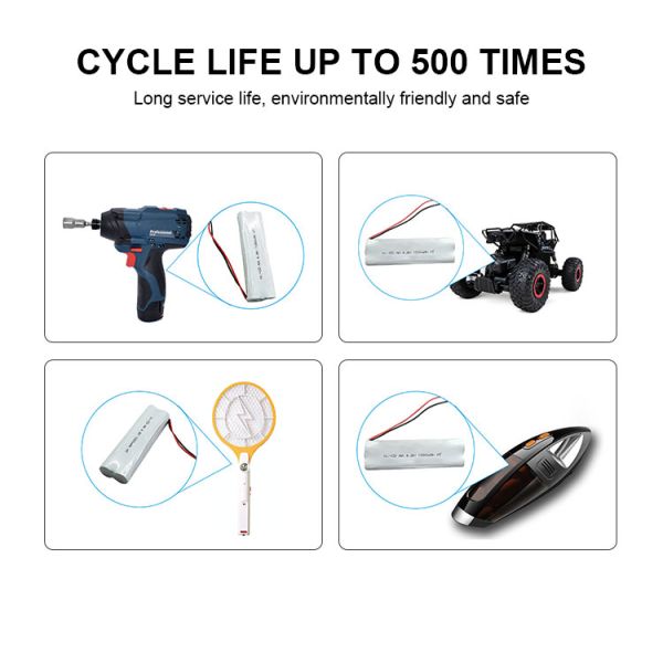 4.8v Nickel Cadmium Battery 1200mAh 1500mAh Nicd Battery Pack