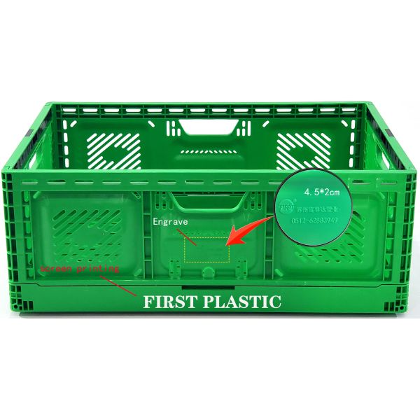 Reusable Foldable Mesh Style Storage Container for Harvesting Crates Size 600*400*52mm