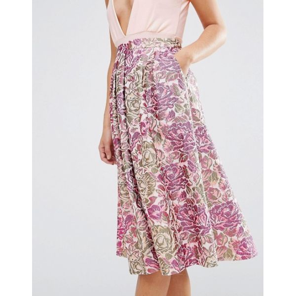 OEM Service Women Skirt with Side Pockets and Zip Fastening