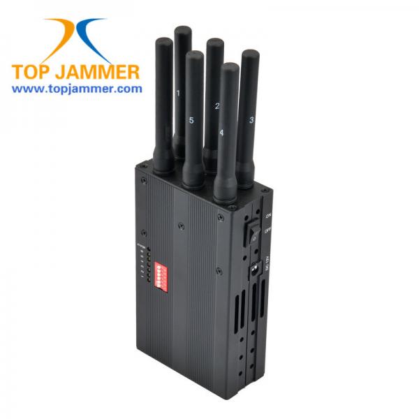 Quality Global 6 Antennas Portable Car Jammer Block CDMA GSM 3G 4G LTE Lojack Wifi GPS RF Signal for sale