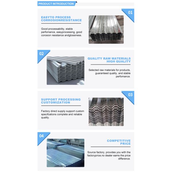 Customized Building Roofing Sheet with Regular Spangle Type 0.12-0.6mm Galvanized Material