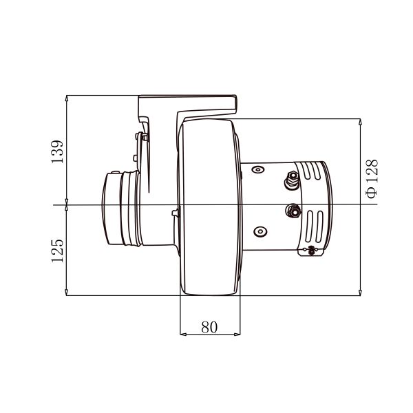 Automatic Steering Series Excited Motor 1.2kw Motor Wheel Knit Horizontal Motor in Wheel