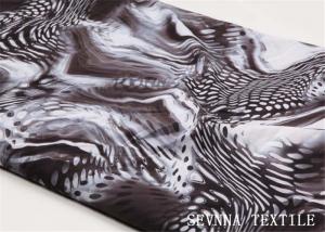 China Snake Tiger Lilly Print Polyester Spandex Fabric Warp Stretch For Bikini Swim Suit on sale