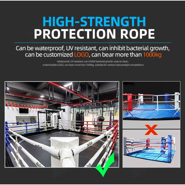 Easy Install 5m 6m 7m Foldable Floor Boxing Ring Customized Color
