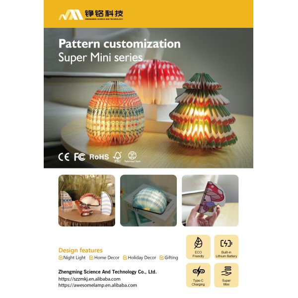 Folding Table tree Christmas Paper Lamp Atmosphere Lights Holiday Presents
