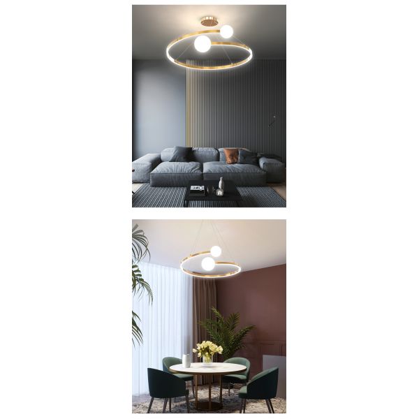 Nordic lamp Modern Led Pendant lights For Dining room Living room Shop Circle Chandelier(WH-MI-299)