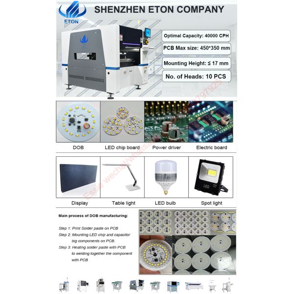 10pcs Heads LED Bulb Making Machine SMT Pick And Place Machine For LED Production Line