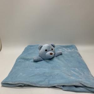 China Blue Bear Baby Security Blanket OEM Baby Soft Plush Toy Infant on sale