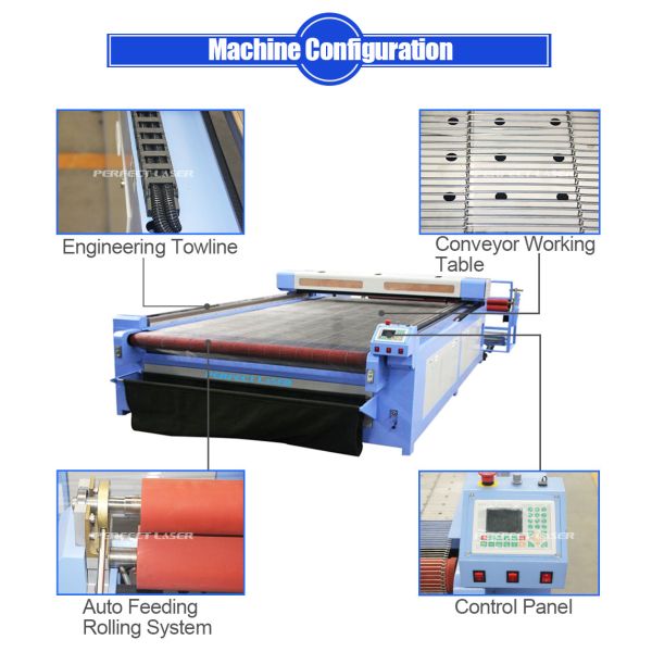 120 W / 150W Co2 Laser Engraving Cutting Machine Auto Feeding System