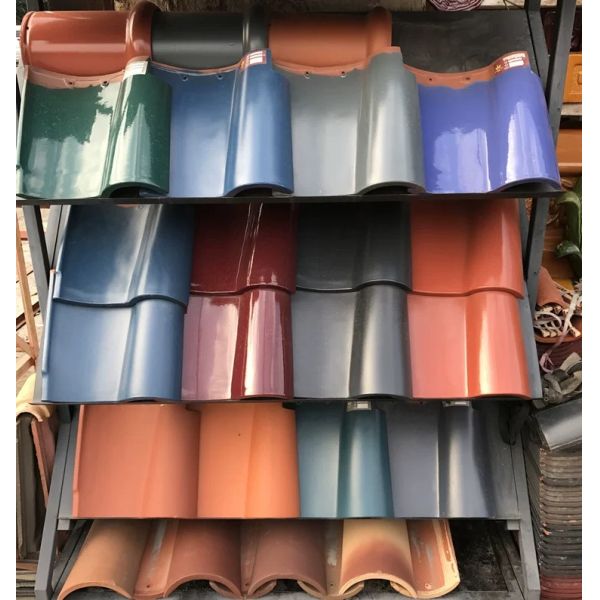 Residential Roof Sheet Matte Ceramic Roof Tile Spanish Style Villa Roofing Material