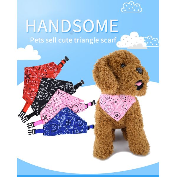 Double Layer Dog Neck Scarf Holiday Dog Bandanas Fashion Style