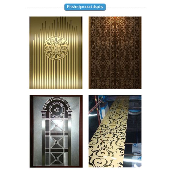 SUCEL Custom Decorative Color Etching Mirror Patterns Metal Stainless Steel Sheet For Elevator Cabins Door