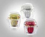 200g Trapezium Transparent Acrylic Cream Jars Acrylic Bottles Package With Flat