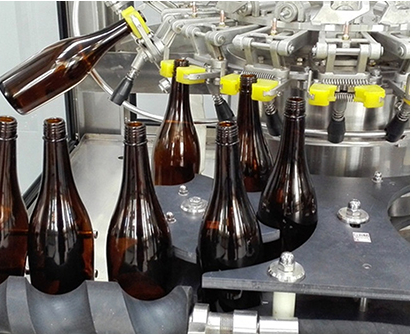 Wine Glass Bottle Rinser Machine , Rotary Bottle Cleaning Machine