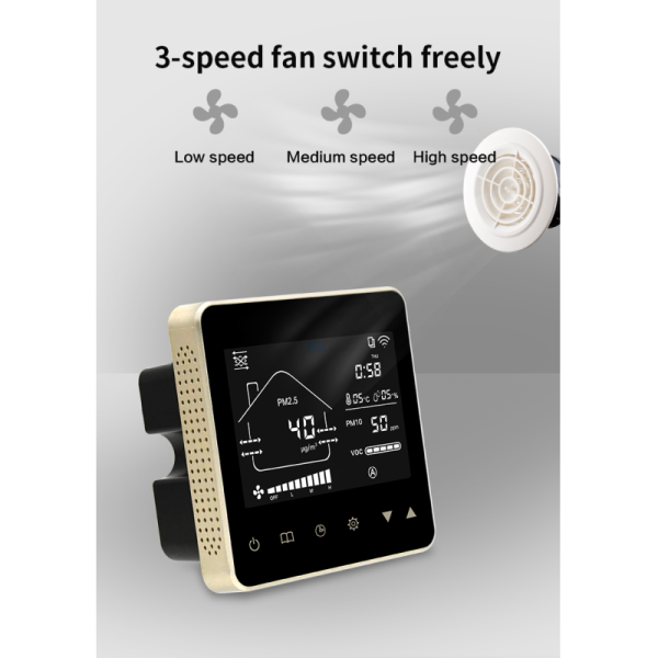 Commercial Home Digital Ventilation Controller Smart HVAC Fresh Air Control Panel