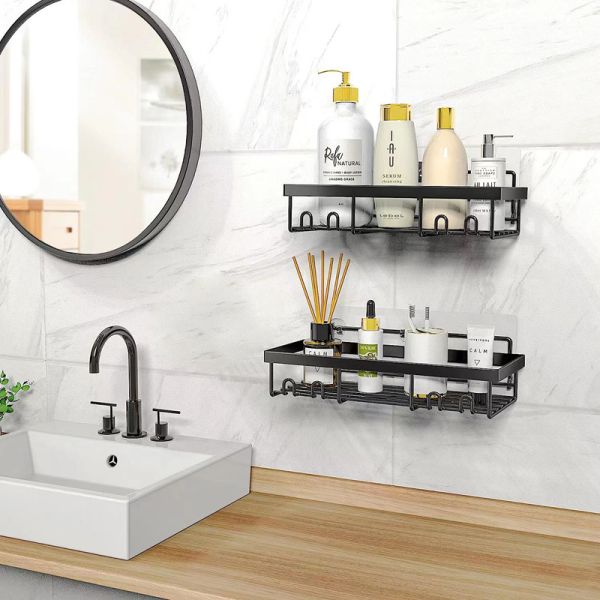4PK Drain Quickly Rust Resistant Corner Shelf Shower Caddy for Kitchen and Bathroom