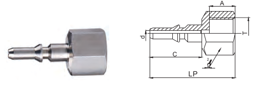 Semi Automatic Type Hydraulic Quick Coupling 304 Stainless Steel Press Button 6Mpa