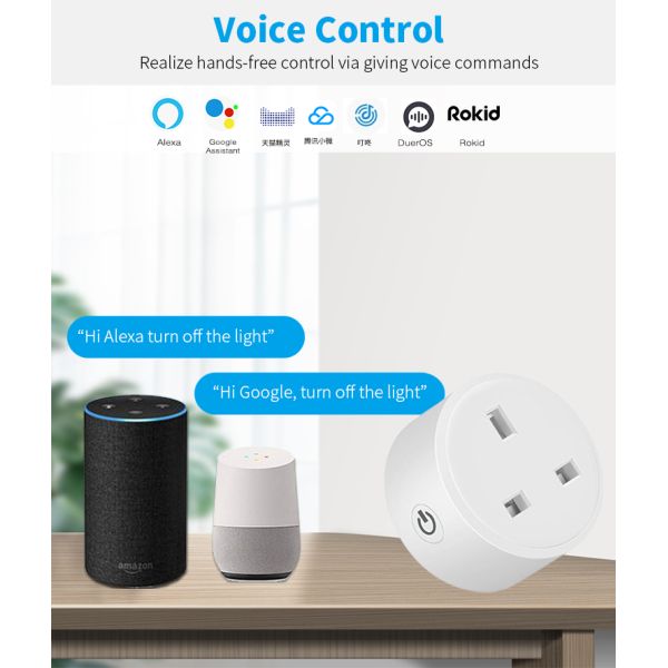 WIFI UK Power Socket Plug Aleax Timing Tuya Zigbee Wall Socket