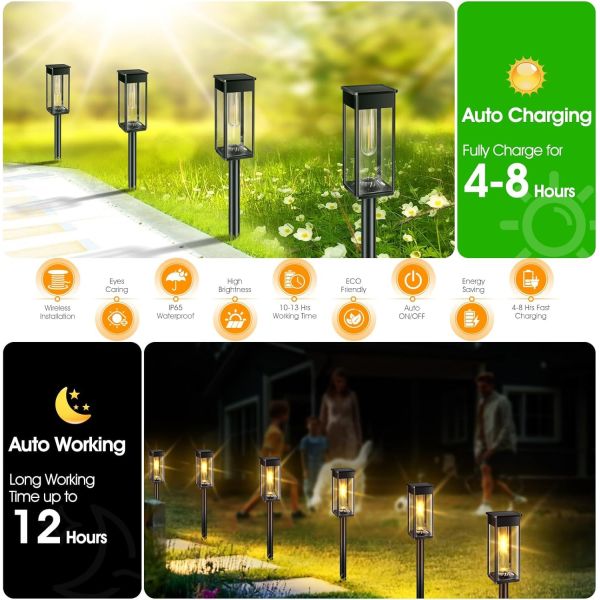 Long endurance solar lawn light, rechargeable adjustable height outdoor lawn light