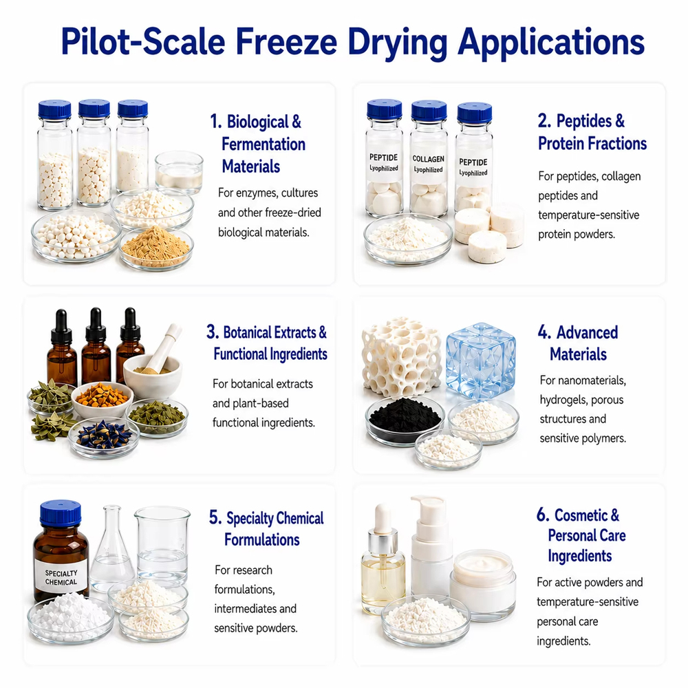 Automatic Stoppering Freeze Dryer Pilot Lyophilizer with Precision Temperature Control