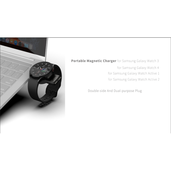 3 Watt Dual Plug Travel Wireless Charger Portable Wireless Charger For Samsung Galaxy Watches