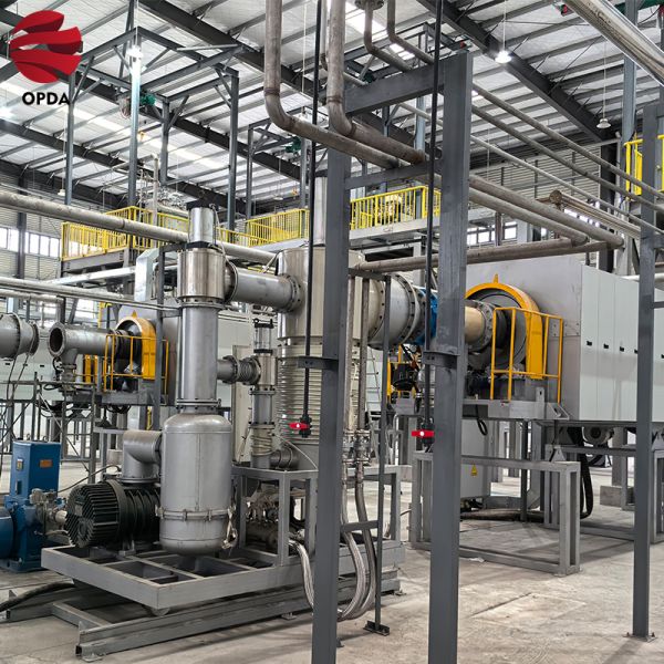 Refractory Lining Tilting Rotary Calcination Furnace High Thermal Efficiency Mass Production