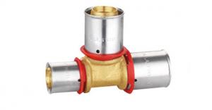 Buy cheap Nickel Plated Brass Compression Valve , Compression Reducing Tee Fittings PF3008 product