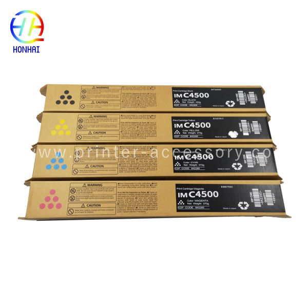 Black Original Copier Toner Cartridge Set Of 4 For Ricoh IM C4500 IM C6000 842283 842284 842285 842286