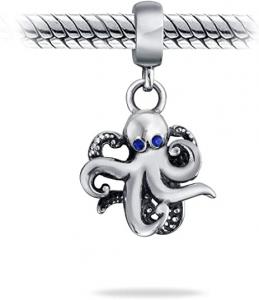 China Squid Scuba Diver Tropical Vacation Nautical Octopus Dangle Charm Bead For Women on sale
