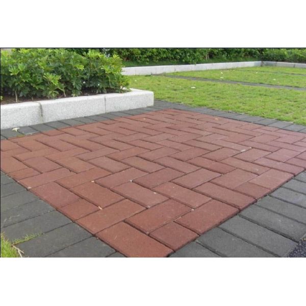 Less Than 6% Water Absorption Rate Brown Porous Permeable Brick Gravel Paving Driveway
