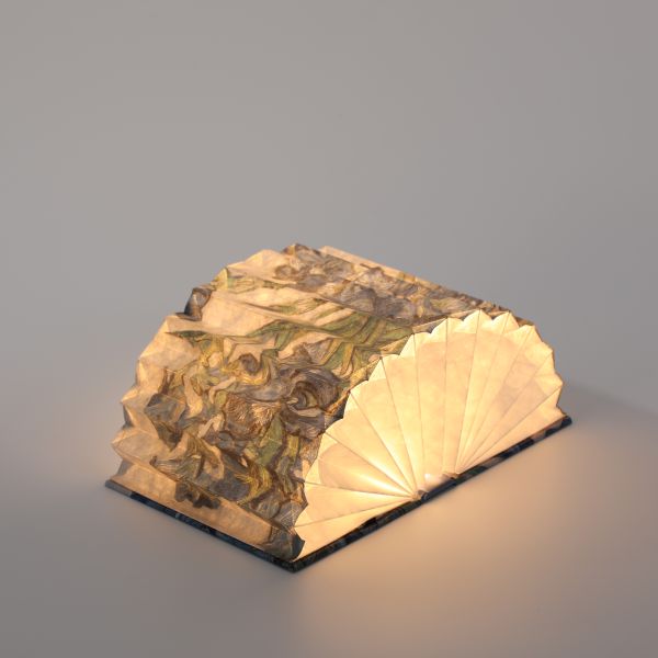 Creative Wood Paper Book Lamp Reading Lighting Christmas Decorations USB Charging