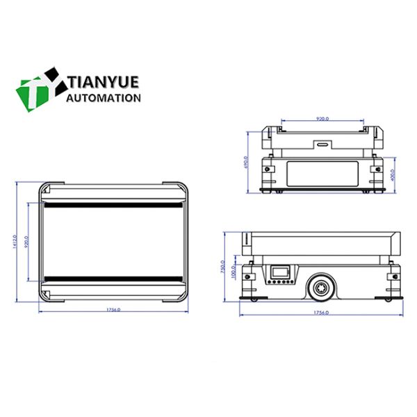 Servo Motor Chain-type Mobile AGV with Electromagnetic Brake System and 360-degree Spin In Place