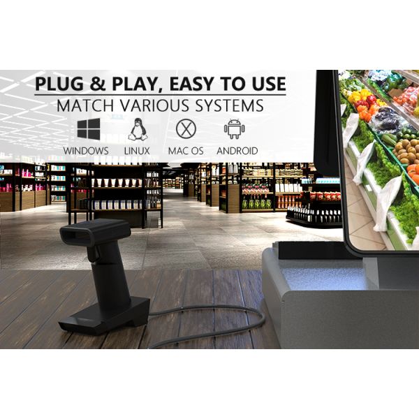 A Factory Handheld Wireless 2d Barcode Scanners With Stand Free Hand Passport MRZ Code Wireless Scanner