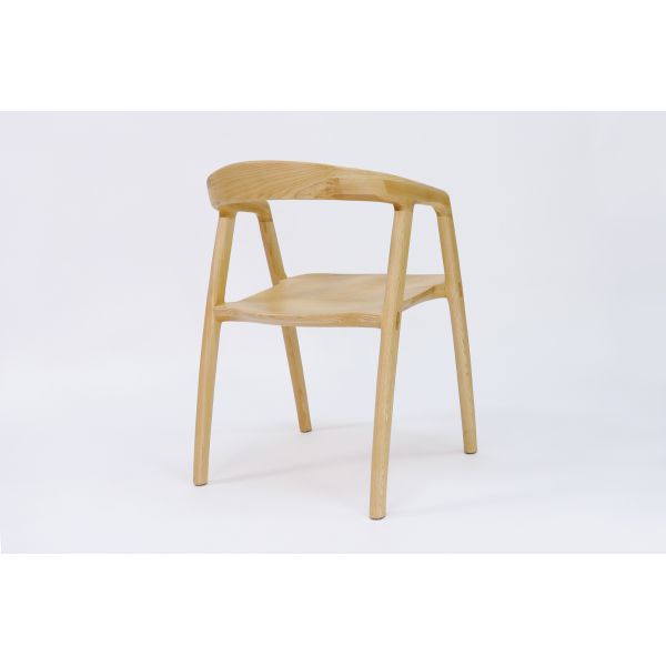Solid Wood Dining Chair with Nitrolacquer Finish and NO Folded Design at Reasonable in Ash Wood