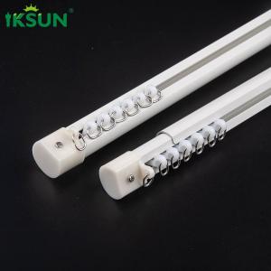 Buy cheap 1 Set Side Wall Mount Curtain Rod Extendable Adjustable Double Drapery Rod Set product