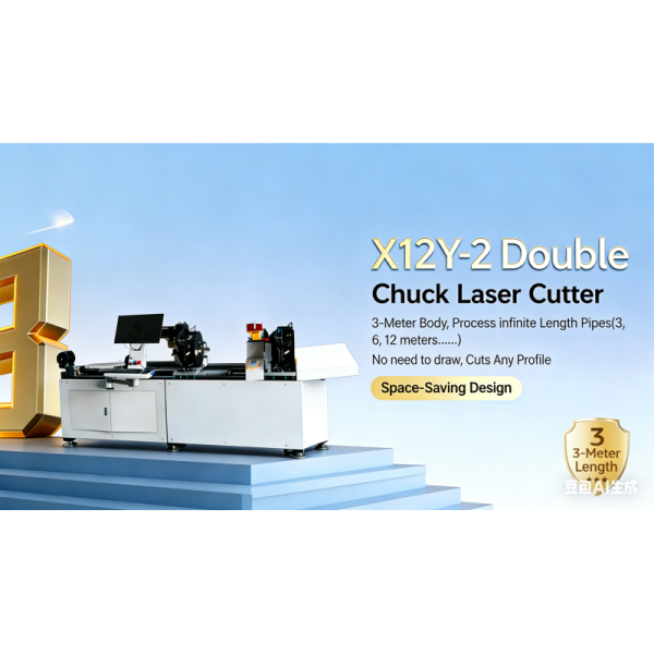 Raycus Laser Pipe Cutting Machine with 350mm Maximum Pipe Diameter, 1.5G Acceleration, and Water Cooling System