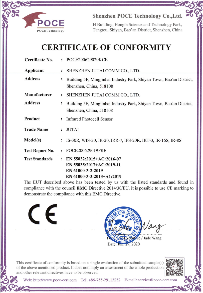 All-Weather Outdoor Infrared Photocell Sensor IP65 Rated for Maximum Durability