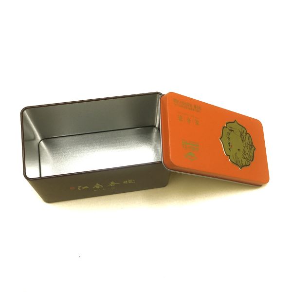 DADI Elegant Rectangular Tea Tin Box CMYK Personalized Tin Can For Tea