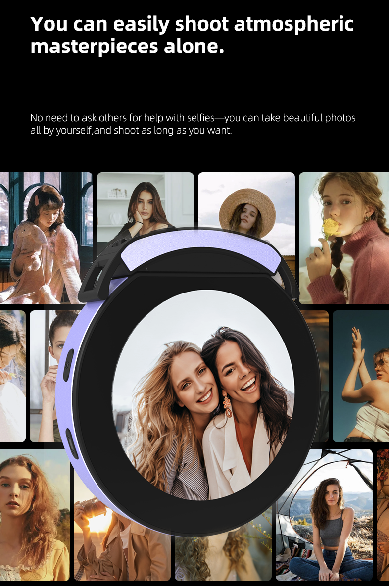 Magnetic Selfie Monitor Screen With Bluetooth Selfie Remote 2 In 1 For IPhone 15 16Pro Max