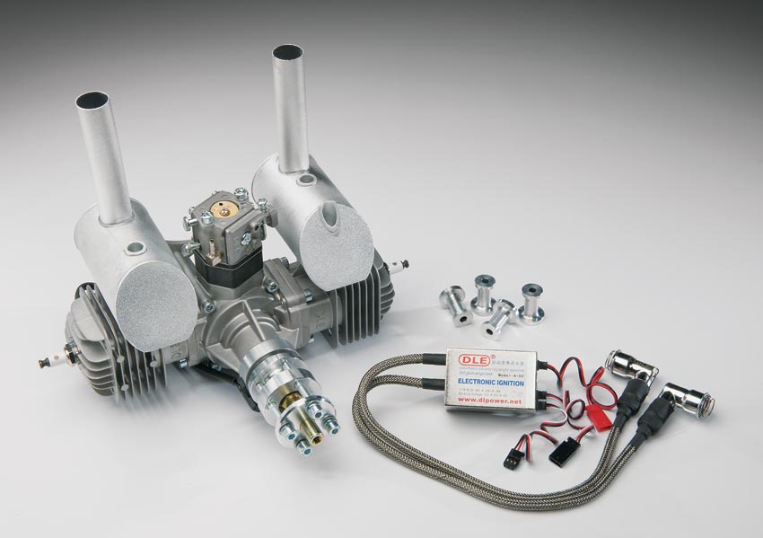 Dle 60cc Twin Uav Engine With 14v180w Power Generator System