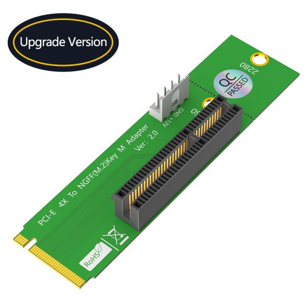PCIe 1X to M.2 Key M Adapter Card 22x80mm for 2260/2280 SSD