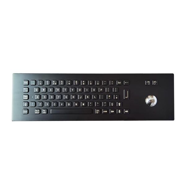 No Backlighting Black Metal Keyboards With Customizable Layout For Self Service Kiosk