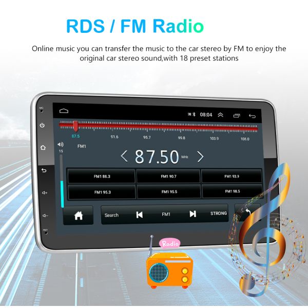 10.1 inch Big IPS Screen Car Multimedia Player with Rotatable Display and GPS Stereo