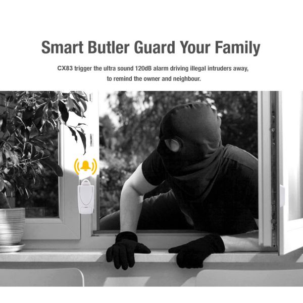 120dB Door&Window mini Alarm with Key,2 Ways Alarm,Long Standby CX83