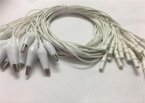 China Din 2.0 Style Eeg Cup Electrodes Cable , 1.2m Alligator Eeg Leads Cable on sale