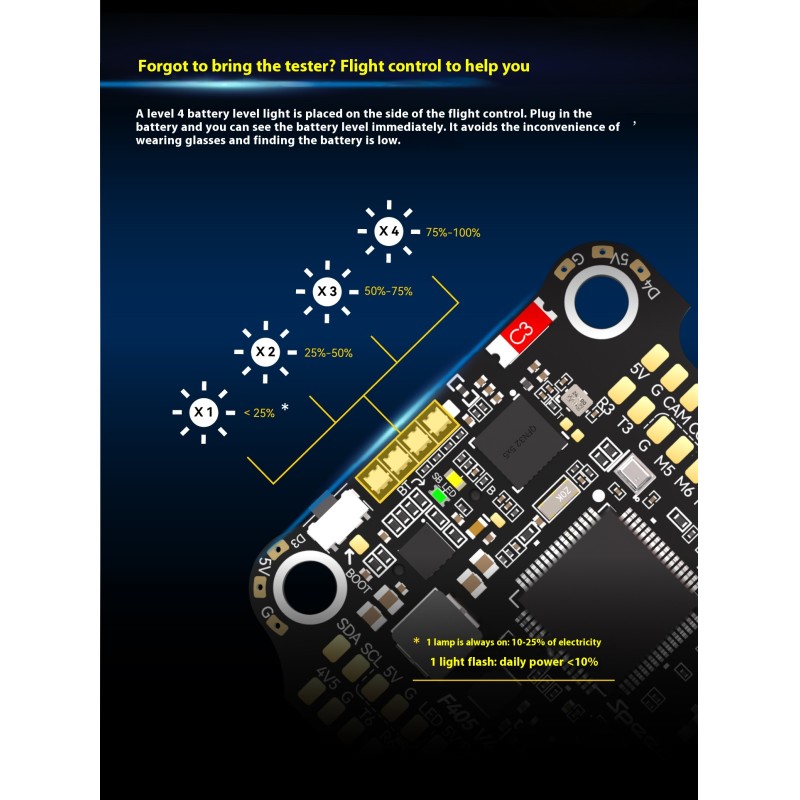 SpeedyBee Mini F405 V4 60A Flight Controller Accessory 30mm DIY Plastic BLS 60A Quad-Combo ESC 30x30 Racing Drone Parts Drones